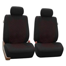 Car Seat Covers Front Set Cloth - Seat Covers for Low Back Seats with Red
