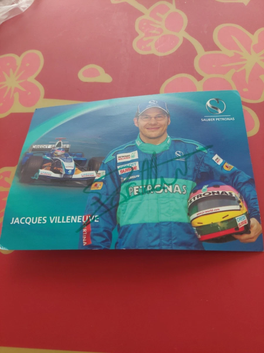 photo Magazine signée Jacques Villeneuve F1 Formule 1 autographe