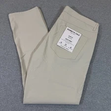 Kenneth Cole Men's Slim Fit Tech Pant Golf 38x30 Birch Beige Flex Stretch NWT