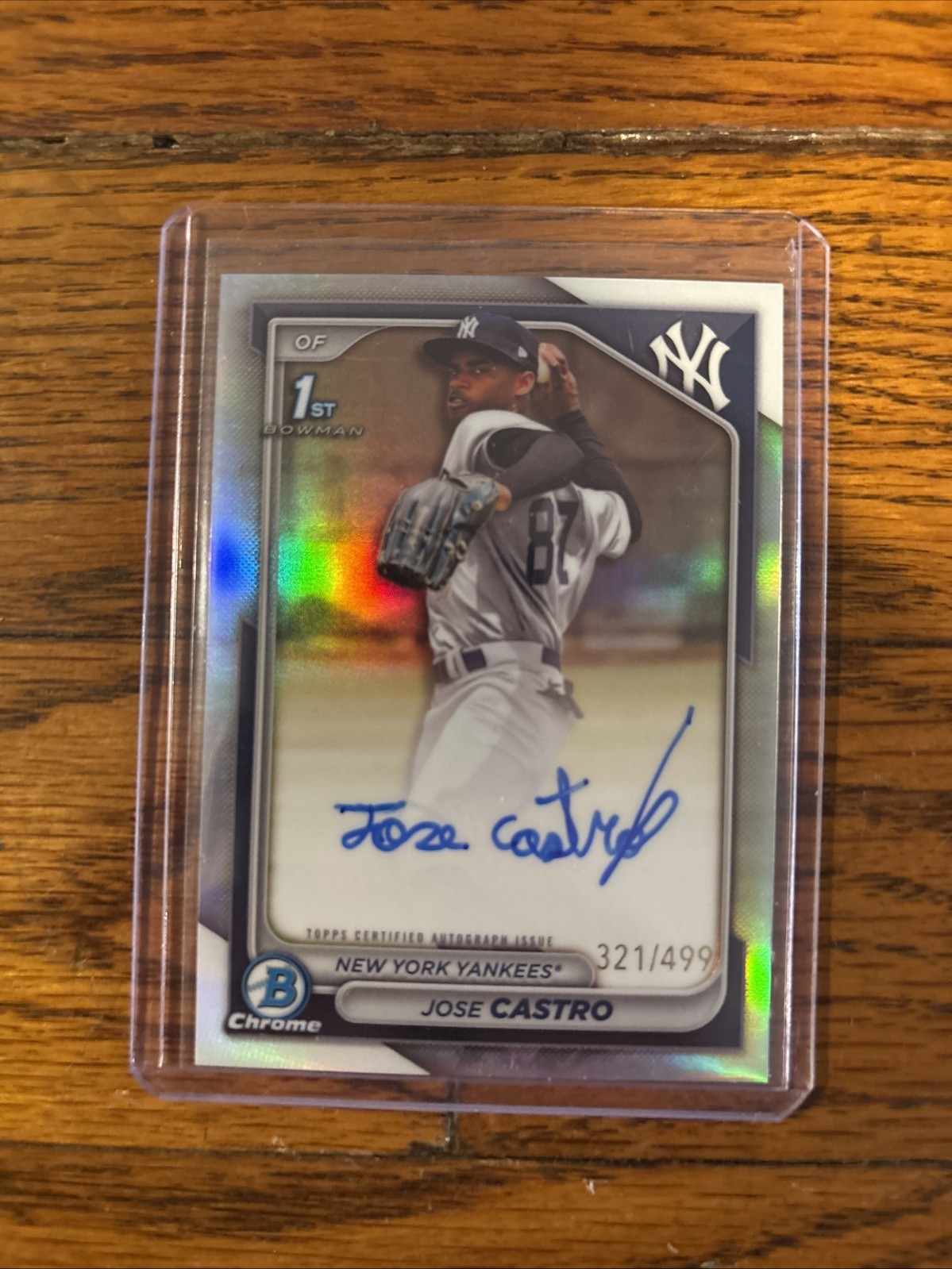 2024 Bowman Chrome - Prospect Autographs Jose Castro #CPA-JCO Refractor /499  