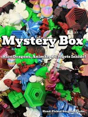3D Printed Mystery Box   Fidget Toys, Flexi Animals, Dragons. Mega (15 17 items)