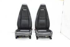  10-16 Porsche Panamera Turbo Front Right Left Leather Seats Set Black Oem