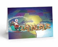 Texas State Christmas Card - Western Christmas Cards - 40013
