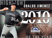 2015 Topps Highlight of the Year #H88 Ubaldo Jimenez UPD Colorado Rockies