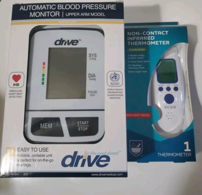 #ad Drive Upper Arm Automatic Digital Blood Pressure Monitor NC IR Thermometer NIB $44.99