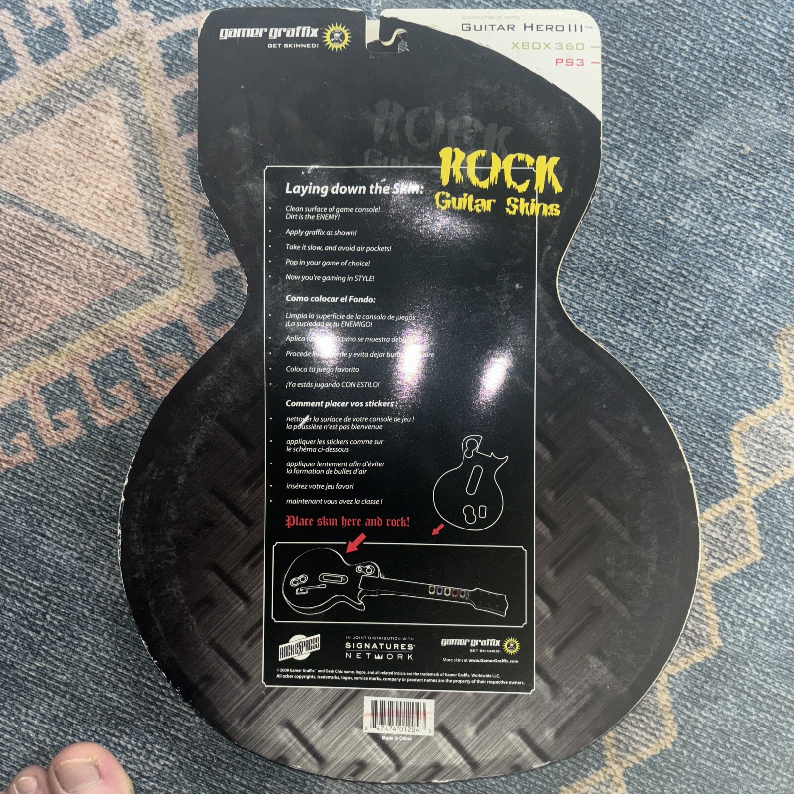 Sealed New Packaging Guitar Hero III XBOX 360 PS3 Rock Skin Ozzy