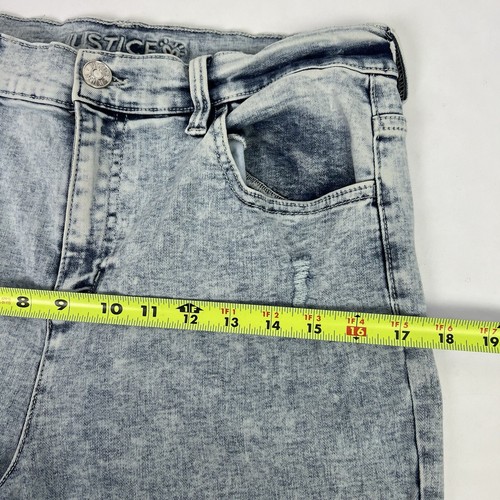 Justice Girl’s Jeans & Cat & Jack Belts Sz 16 Plus Raw Hems Pockets Stretch - Picture 9 of 15
