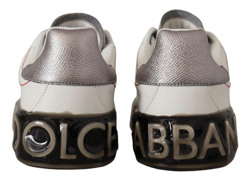 Baskets DOLCE & GABBANA chaussures en cuir blanc logo femme Portofino EU36 / ... - Photo 2/4