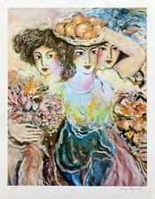 Zamy Steynovitz THREE WOMEN Hand Signed Limited Edition Lithograph Art