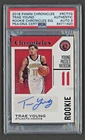 2018 Panini Chronicles #RCTYG TRAE YOUNG Rookie Signatures #5/75 PSA 9 MINT