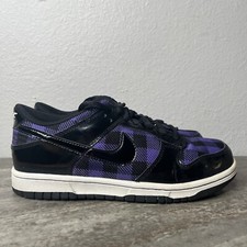 Nike Dunk Low Purple Plaid Kids Size 5Y 309601-050