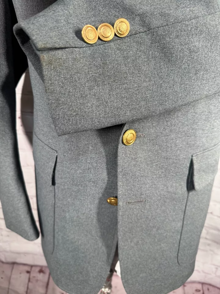 VINTAGE SEARS Mens Gray Classic Fit Polyester 2 Piece VEST Combo PAIR 40S Jacket - Image 4 of 4