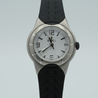EBEL E-TYPE DAMEN UHR STAHL QUARZ DAMEN UHR 25MM TOP 9087C21 EDELSTAHL E020