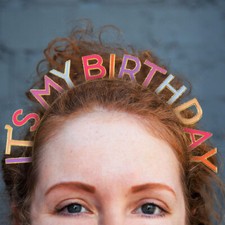 BIRTHDAY RAINBOW ENAMEL HEADBAND Colourful Hairband Tiara Party Photo Props Gift