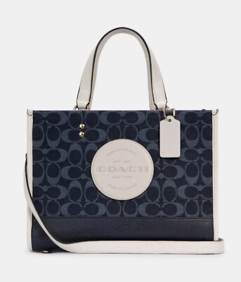 COACH / 2WAY/ハンドバッグ/--/NVY/総柄/B2166-C2826 Coach C2826 Dempsey Carryall Bag In Signature Jacquard With Coach
