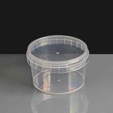 Round Tamper Evident Containers with Lids - Clear 180ml to 1000ml