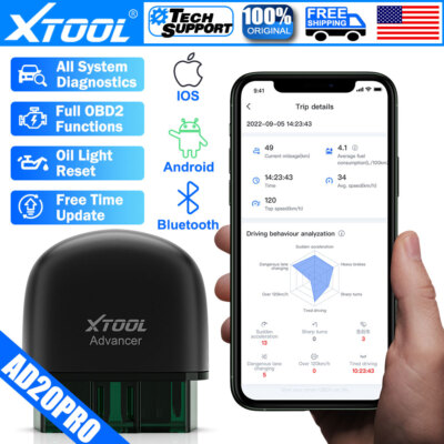 XTOOL AD20PRO OBD2 Scanner Bluetooth AI Full System Diagnostic Tool Code Reader
