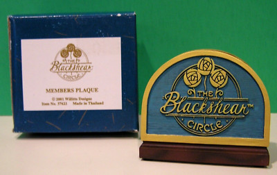 Thomas BLACKSHEAR CIRCLE MEMBERS PLAQUE 2001 Ebony Visions WILLITTS - NEW in BOX