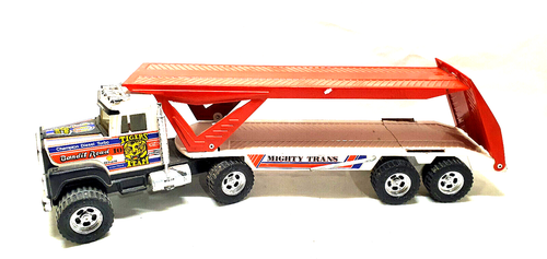 Camion Jouet Ancien Gozan Mighty Trans Tigers - Dépanneur En Tôle - 48 Cm