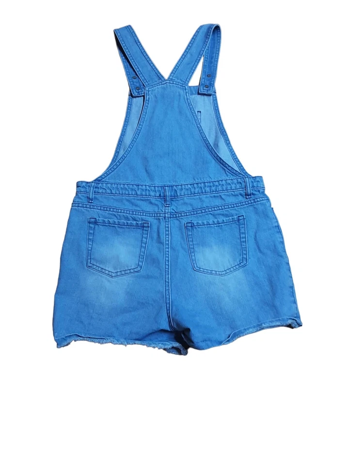 Baberos cortos de mezclilla azul Place Girls (talla: 14) Foto 2 de 3