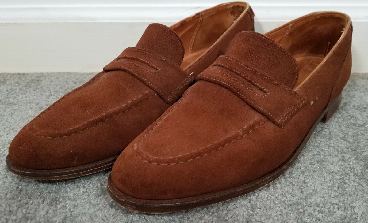 New and Lingwood Poulsen Skone Co. Suede Penny Loafers