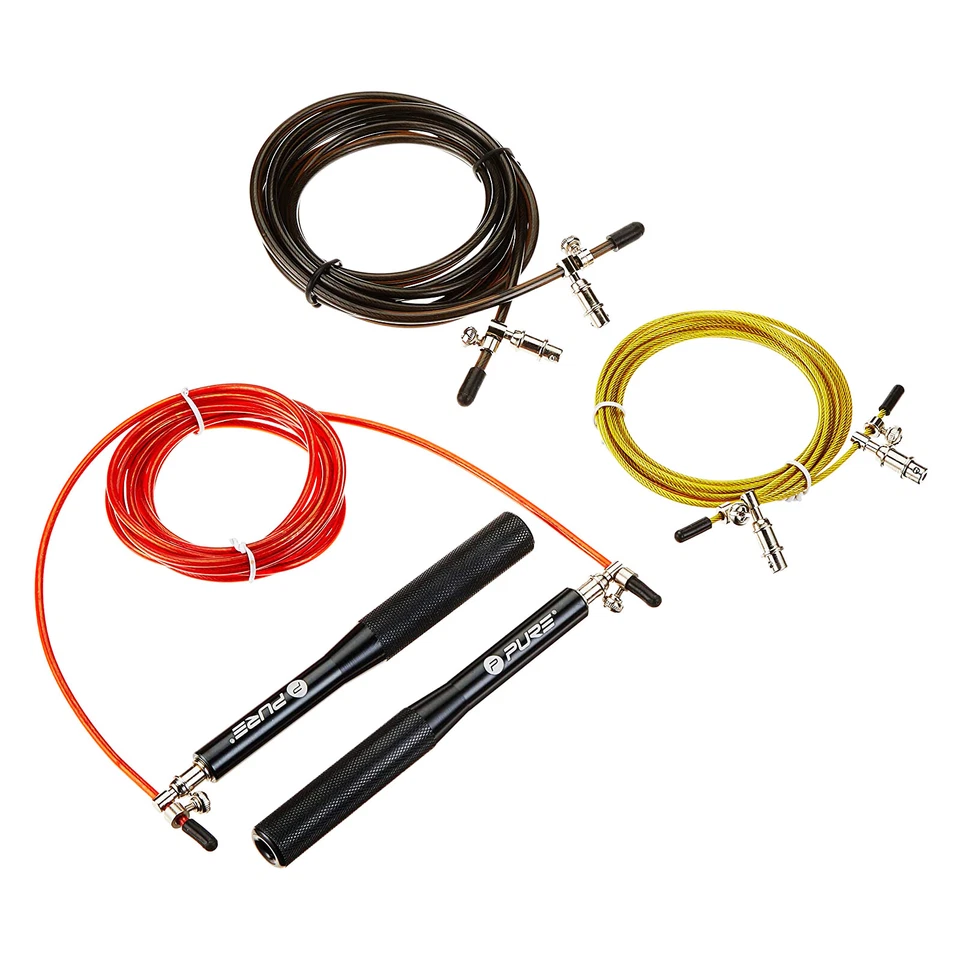 P2I Springseil Speed Rope mit Kugellager - 3 Gewichte einstellbar - Stahlseil - Bild 2 von 4