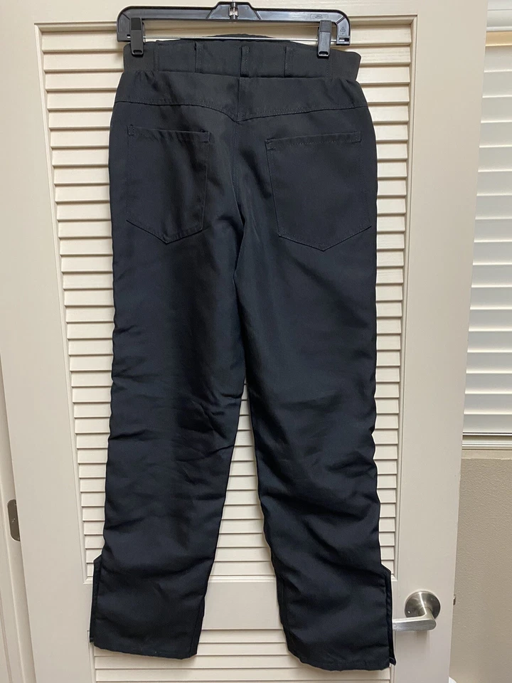 Calça de motocicleta Joe Rocket feminina 10 preta com zíper lateral botão 28x31 moto de equitação - Imagem 2 de 4