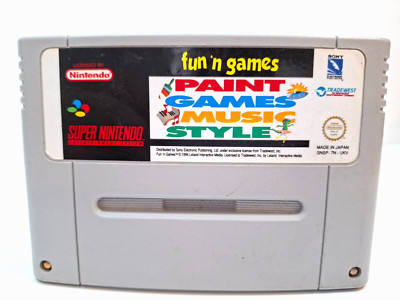 Fun´n Games: Paint, Games, Music, Style - Super Nintendo SNES Spiel - Modul -PAL