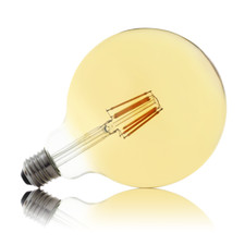 LED Leuchtmittel Retro Filament E27 G125 8W Vintage AMBER Warmweiss