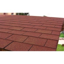 18pcs 3-Tab Red Asphalt Shingle Tiles Self Adhesive Felt Roofing Shingles Roof