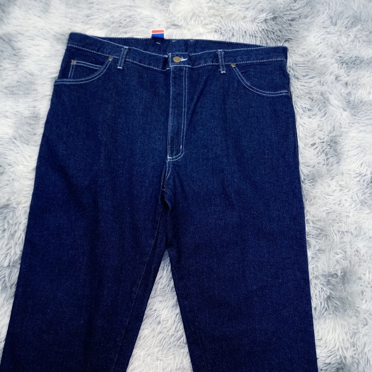 Vintage LEE Straight Denim Jeans Mens 44 Dark Blue Wash 90s