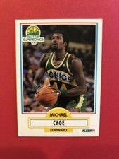 FLEER 1990 BASKETBALL SEATTLE SUPERSONICS MICHAEL CAGE #176