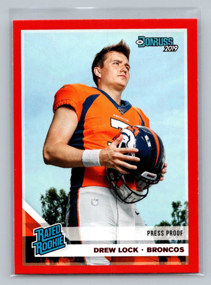 2019 Donruss Press Proof Red Drew Lock #303 Denver Broncos