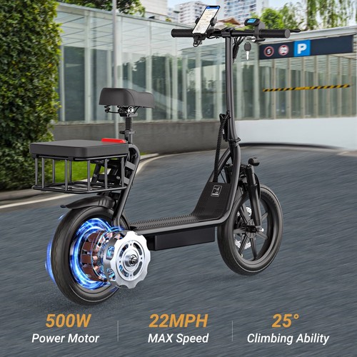 AOVOPRO Monopattino Elettrico, Składany akumulator 500 W 10,4 Ah 22 mil na godzinę 28 mil - Zdjęcie 4 z 10