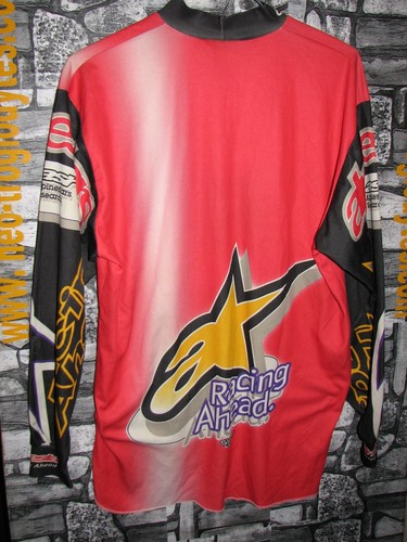 Vintage Alpinestars USA racing team motocross MX 1 jersey shirt trikot maillot - Picture 2 of 2