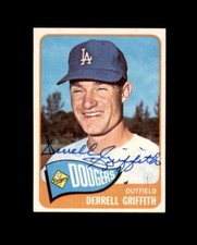 Derrell Griffith Signed Original 1965 Topps Los Angeles Dodgers Autograph