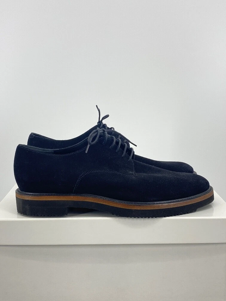 Dries Van Noten SS22 Black Suede Derby Lug Sole size 41 New With Tags