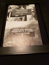 Rod Stewart/Jerry Harrison Rare Original Radio Promo Poster Ad Framed!