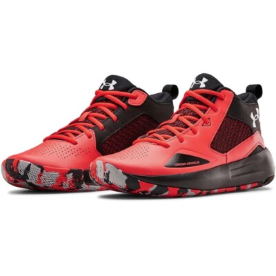  Under Armour Lockdown 5 Versa Red Black - Men's Size 5