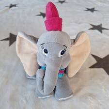Vintage Disney Plush Dumbo Elephant Bean Bag Stuffed Animal Gray