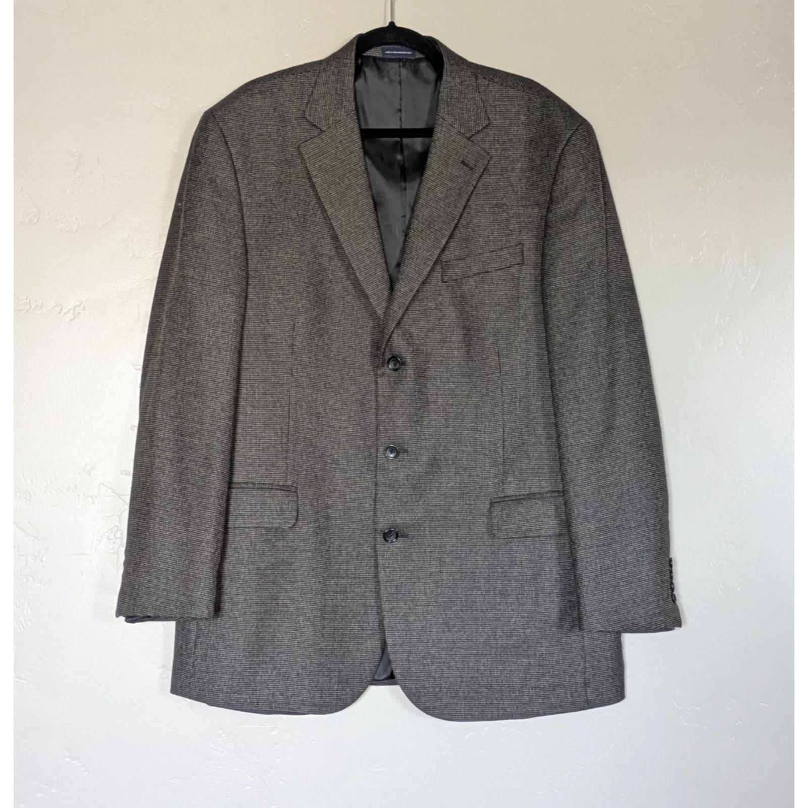Stafford Blazer Mens 44 Long Wool 3 Button Sports Coat Timeless Professional