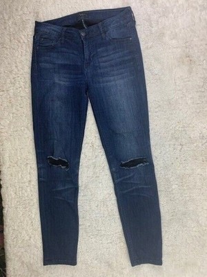Celebrity Pink Size 7 28 Womens Jeans Skinny Distress Stretch Dark Wash Mid Rise