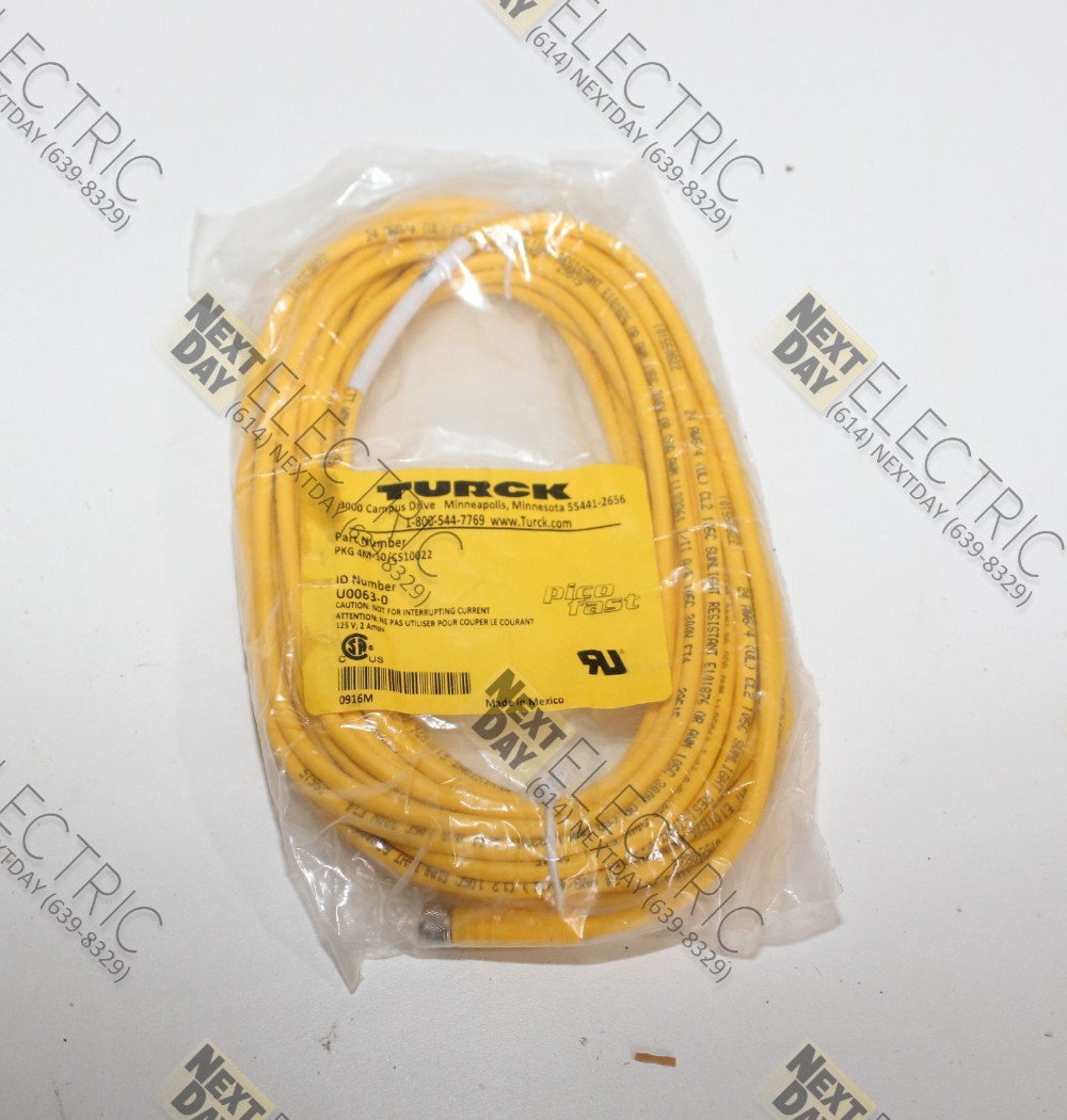 Turck, PKG 4M-10/CS10022, U0063-0, Pico Fast Cordset Cable Plug 4 Pin Female