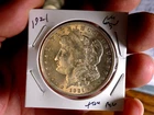 MORGAN SILVER DOLLAR 1921 FROSTY WHITE GEM BU++ 90% SILVER DOLLAR TONER REV