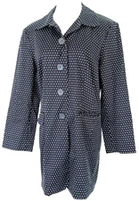 Norton & Co Womans Size 16W Jacket Vintage Polka Dot Black Midi Pockets Classic
