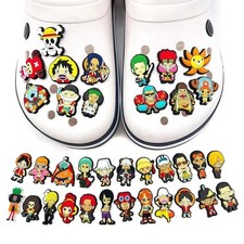12/24/36pcs One Piece Anime Shoe Charms Luffy Zoro Sanji Buckles 3cm / 1.2" Set