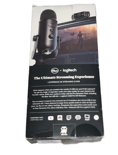 Logitech Streamer Microphone Camera C922 Pro HD Webcam Blue Pro Pack podcast - Picture 3 of 5