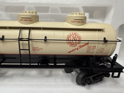 MTH RAIL KING #30-7333 PITTSBURGH & WEST VIRGINIA 3 DOME TANK CAR LNIB A27 - Picture 7 of 15
