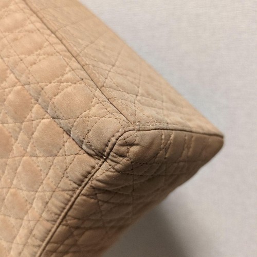Christian Dior - Borsa Vintage Lady Dior Cannage - Trapunta Nylon Tan - Medium - Foto 11 di 19