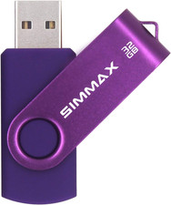 32GB Memory Stick USB 2.0 Flash Drives Swivel Thumb Drive Pen Drive (32GB Purple